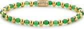 Rebel & Rose More Balls Than Most Mix Green Harmony - 4mm - yellow gold plated RR-40049-G-16,5 cm