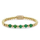 Rebel & Rose More Balls Than Most Yellow Gold meets Green Harmony - 6mm RR-60062-G-17.5 cm