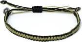 Chibuntu® - Groen Zwarte Armband Heren - Cobra armbanden collectie - Mannen - Armband (sieraad) - One-size-fits-all