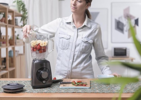 BLACK+DECKER BXJB1000E blender 1,5 l Cooking blender Zwart, Transparant 1000 W