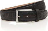Luxe Croco leren pantalon riem heren - riemen heren - Zwart  Maat 90