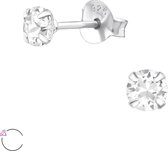 Joy|S - Zilveren Swarovski oorbellen 4 mm