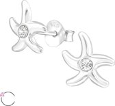 Joy|S - Zilveren zeester met Swarovski - ster oorbellen