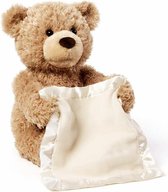 Kiekeboe Beer - Teddybeer - Interactieve knuffel -  Pratende beer - Peek A Boo - Hide and Seek - 30 cm - Ideaal cadeau voor babyshower