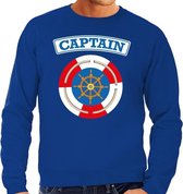 Kapitein/captain verkleed sweater blauw voor heren S