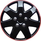 AutoStyle Wieldoppen 16 inch Michigan zwart - Rode rand