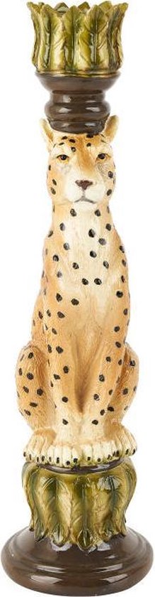 Dinerkaars Kandelaar luipaard - multi - 8X7.5X25.5 cm - kandelaar -  woonaccessoires -... | bol.com