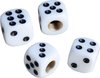 Simoni Racing Set ventielkapjes White Dice - Wit/Zwart - 4-stuks