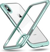 Let op type!! ESR Bumper Hoop Lite Series PC + TPU Solid Frame Transparent Case for iPhone XS Max(Mint Green)