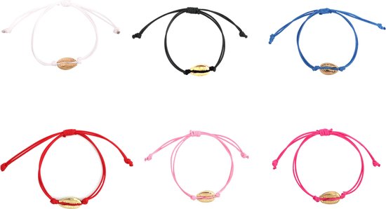 Vergelijkbaar combinatie sjaal armband dames | armband dames met schelp | armband met touwtje | witte  armband |... | bol.com