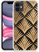Geschikt voor Apple iPhone 11 Hoesje Art Deco Gold - Designed by Cazy