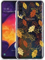 Galaxy A50 Hoesje Falling Leaves - Designed by Cazy