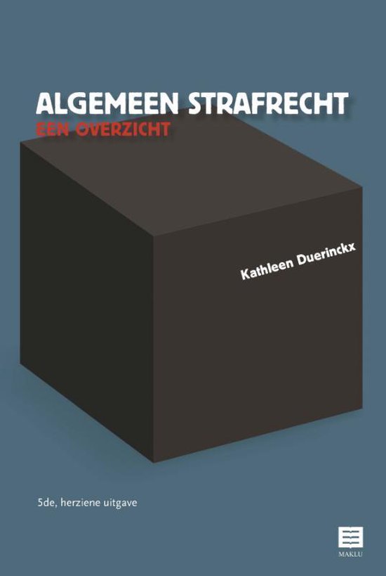 Algemeen strafrecht - een overzicht - cover
