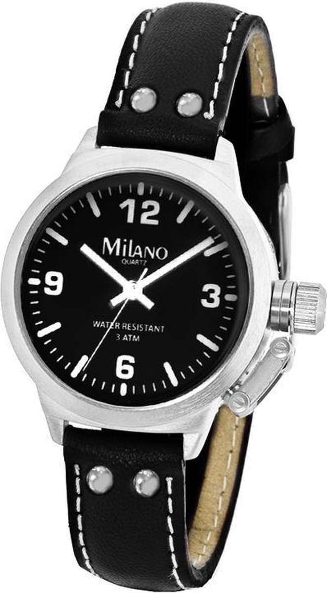 Max Milano 5 MIL411 Kinderhorloge - Classic 12 3 6 9 - 30 mm - Zwart - Max Watch