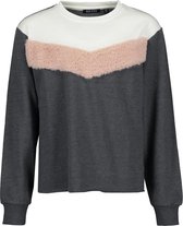 Blue Seven - Meisjes Sweater - Grey+pink - Maat 152