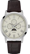 GUESS Watches -  W0870G1 -  horloge -  Mannen -  RVS - Bruin -  44  mm