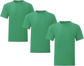 Senvi 3 pack T-Shirts Ronde hals - Maat M - Kleur - Kelly Groen