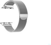 Milanees Geschikt voor Apple watch bandje 42mm / 44mm RVS - Zilver - Geschikt voor Apple watch bandjes