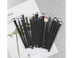 Professionele Make-up Kwasten – Kwastenset – Zwart – 20 stuks