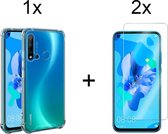 Huawei p20 lite 2019 hoesje shock proof case hoesjes hoes cover transparant - 2x Huawei P20 Lite 2019 Screenprotector