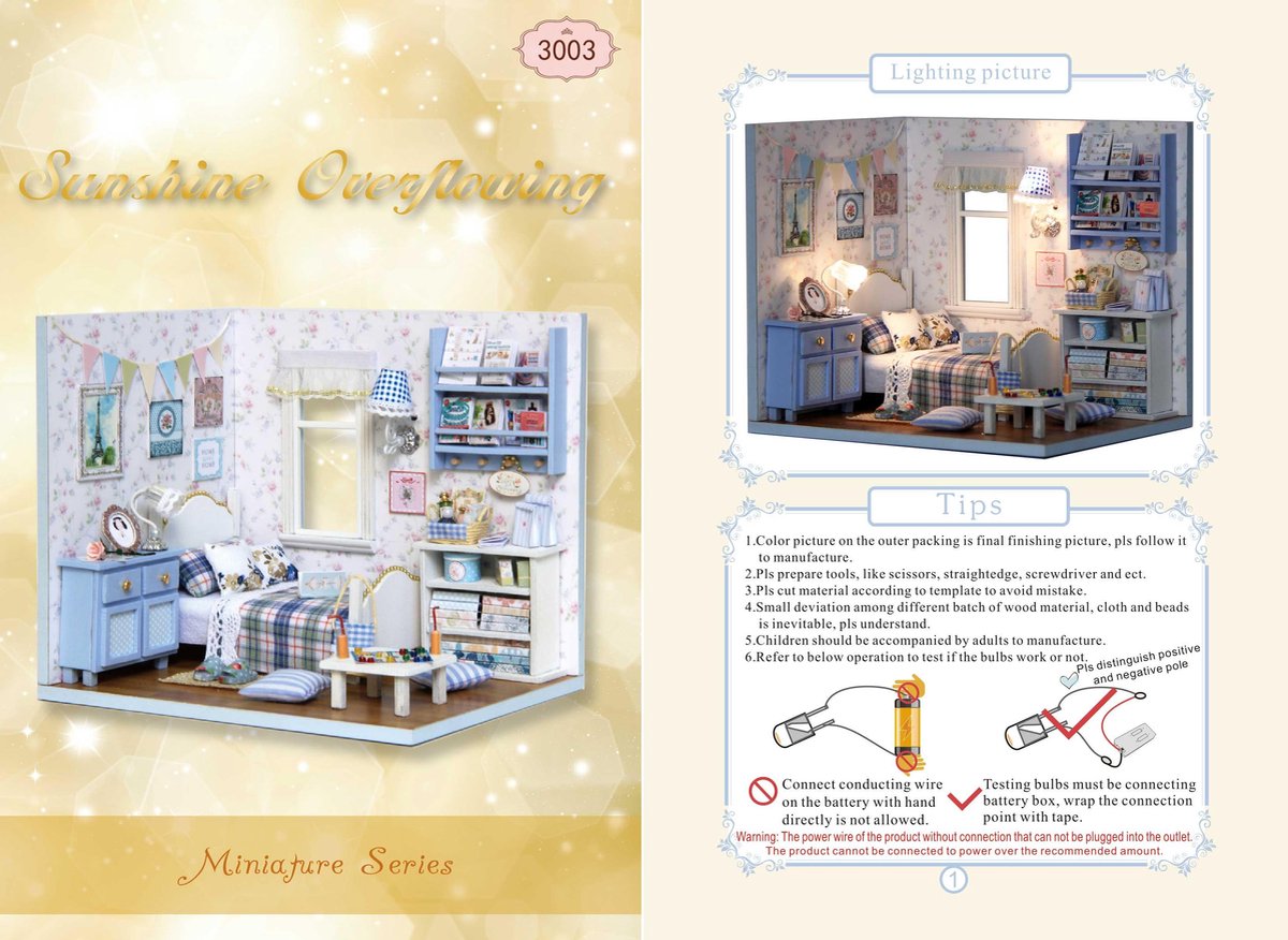 Poppenhuis Kit CUTEROOM Doe-het-zelf Miniatuurhuis - Holo Magic City Bouwpakket Met LED Poppenhuis Kit CUTEROOM Doe-het-zelf Miniatuurhuis - Holo Magic City Bouwpakket Met LED