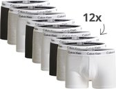 Calvin Klein 12-pack boxershorts trunk zwart/grijs/wit-XXL