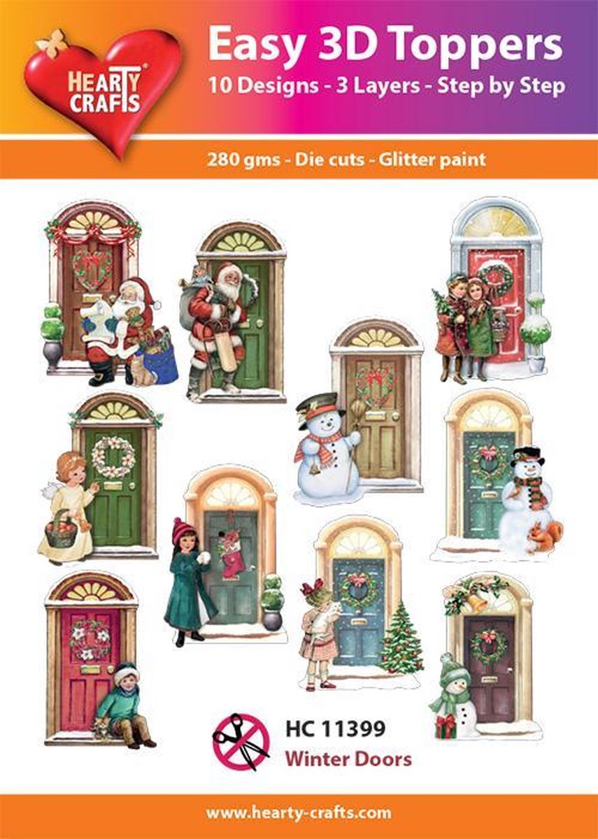 Easy 3D Topper Kerst Winter Deuren - HC11399