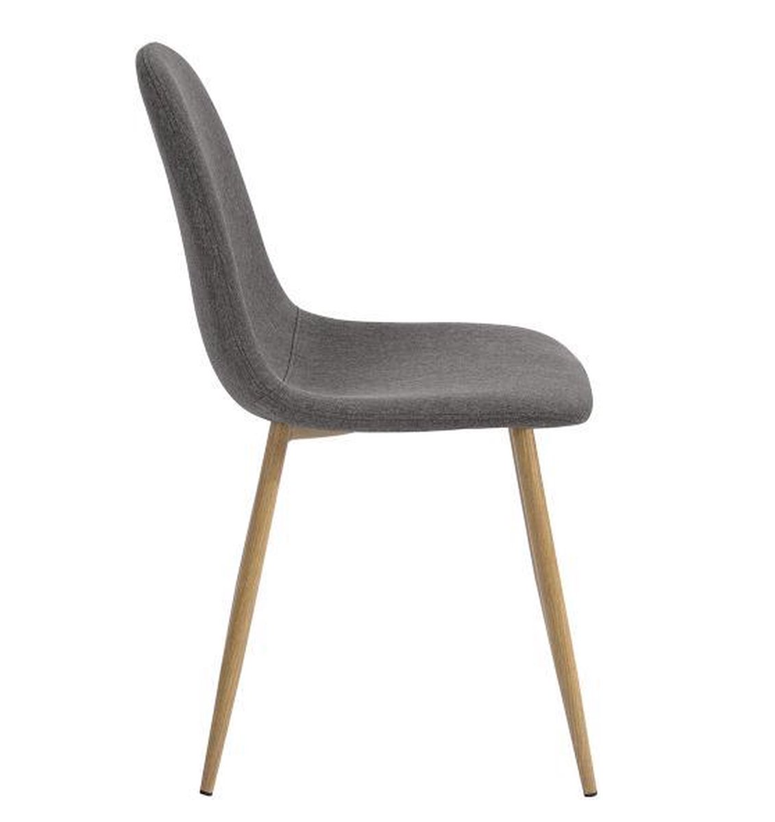 Evella Living Eetkamerstoelen Stof Houten poten Set van 4