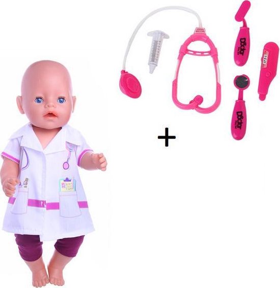 de Pop Dokterkleding met speelset voor Babypop | BABY Born | Poppenkleren |...