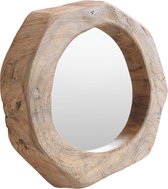 Raw Materials Rough Teak Spiegel - 25 cm - Teak hout