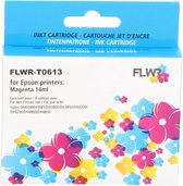 FLWR - Inktcartridge / T0613 / Magenta - Geschikt voor Epson
