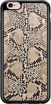 iPhone 6/6s siliconen zwart hoesje - Python snake | Apple iPhone 6/6s case | TPU backcover transparant