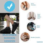 Schoen-regenlaars - siliconen schoenhoezen-kleuren zwart-S- 21.0*20.0*1.8cm