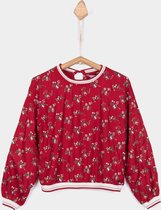 Tiffosi-meisjes-shirt-gebloemd-Mayra-kleur: rood-maat 164