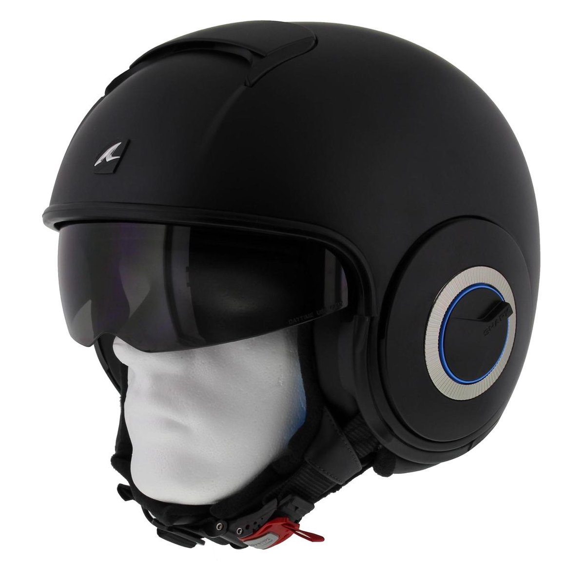 SHARK NANO BLANK Motorhelm jethelm Mat Zwart - Maat S