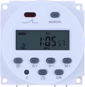 12V Programmeerbare schakelklok 16A met LCD scherm en Timerfunctie