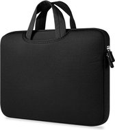 Airbag Universele 2-in-1 sleeve / tas voor laptops tot 14 inch - Zwart - Laptoptas - Macbook Tas