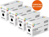 4X Samsung MLT-D101S - Alternatieve Toner - 6000 Pagina's - Zwart - Geschikt voor Samsung ML-2160 - ML-2161 - ML-2162 - ML-2164 - ML-2164W - ML-2165 - ML-2165W - ML-2168 - SCX3400 - SCX3400F - SCX3401 - SCX3405 - SCX3405F - SCX3405FW - SCX3405W