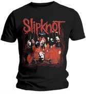 Slipknot Mens Tshirt -L- Band Frame Noir