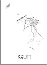 DesignClaud Kruft Plattegrond poster A2 + Fotolijst wit