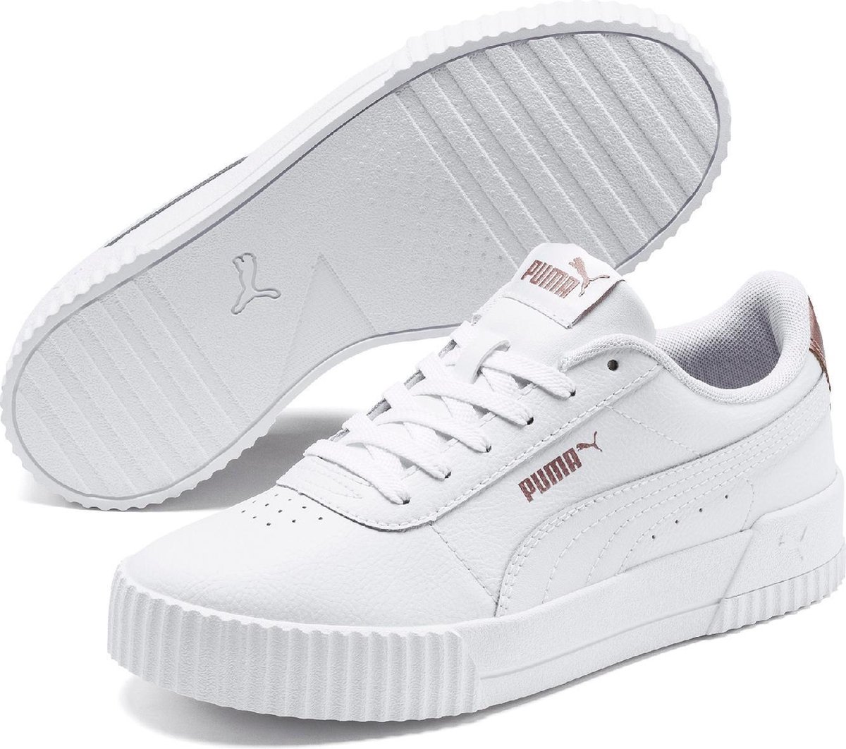 puma carina white sneakers