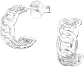 Joy|S - Zilveren kabel gourmet fantasie oorringen 11 mm oorbellen