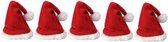 5x Mini chapeaux de Noël rouge - Chapeaux de Noël pour animaux de compagnie / poupées