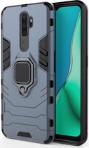 Oppo A5 / A9 (2020) Hybride Hoesje met Kickstand Ring Blauw