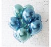 Luxe Chrome Ballonnen Blauw Groen - 10 Stuks - Party Feest Ballonnenset