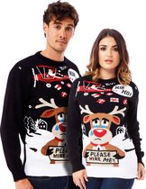 Foute Kersttrui Dames & Heren - Christmas Sweater "Geef Rudolf een Tweede Kans" - Kerst trui Mannen & Vrouwen Maat M