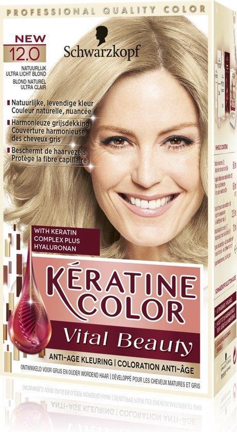 Schwarzkopf Keratine Color 12.0 Natuurlijk Ultra Licht Blond Haarverf - 1  stuk | bol.com