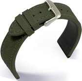 Horlogeband Canvas Olivegreen - 20mm