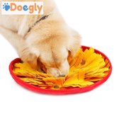 Snuffel mat omvormbaar tot snuffel bol - trainingsdeken voor honden - Slow eating training - GEEL