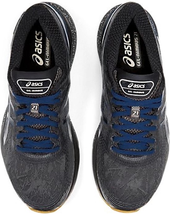 Asics Gel-Nimbus 21 Winterized Sportschoenen - Maat 45 - Mannen -  zwart/blauw | Bestel nu!